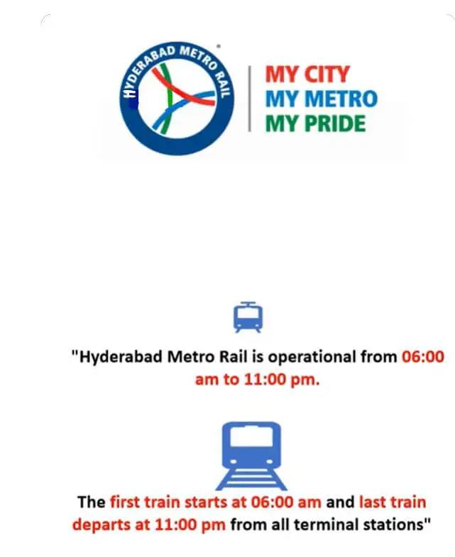 Hyderabad Metro First and Last Train Timings